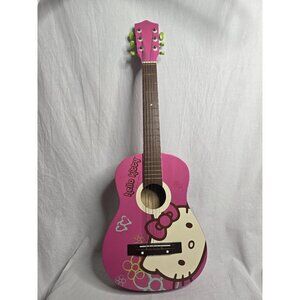 Hello Kitty Six String Acoustic 30" Guitar Pink - Missing String- READ